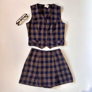 90s Y2K Vintage My Michelle Plaid Collegiate Schoolgirl Set